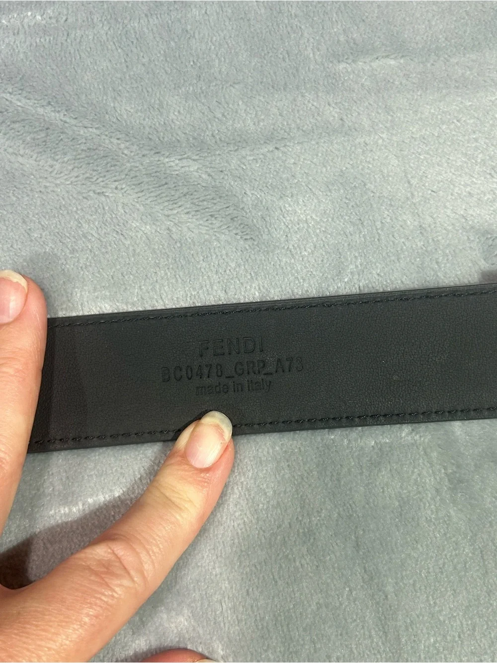 Fendi Black Leather Reversible Belt Silver Hardware - BC04278_GRP_A73 ($580)